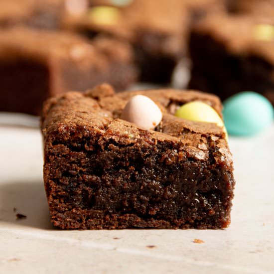 Fudgy Mini Egg Brownies