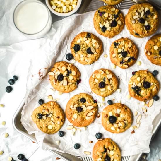 Blueberry White Choc Oat Cookies V