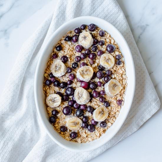 Blueberry Banana Baked Oatmeal