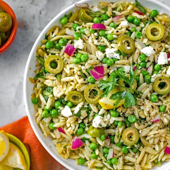Orzo and Fresh Pea Salad