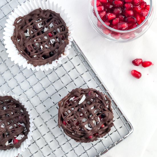 Dark Chocolate Pomegranate Bites