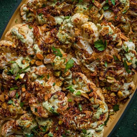 Cauliflower Steaks with Caramelized