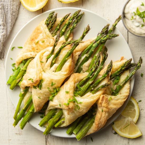 Puff Pastry Wrapped Asparagus
