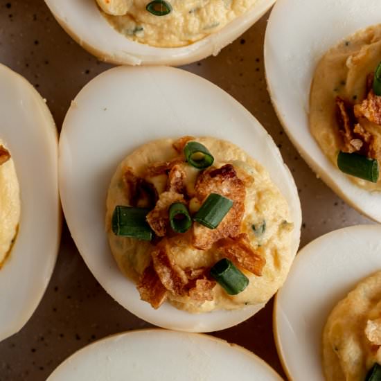 smoked deviled eggs