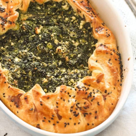 Easy Puff Pastry Spanakopita