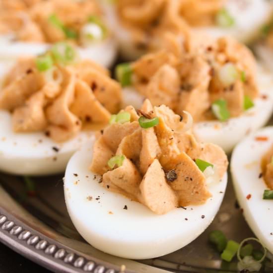 Spicy Cajun Deviled Eggs