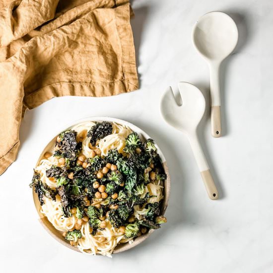 roasted chickpea & broccoli pasta