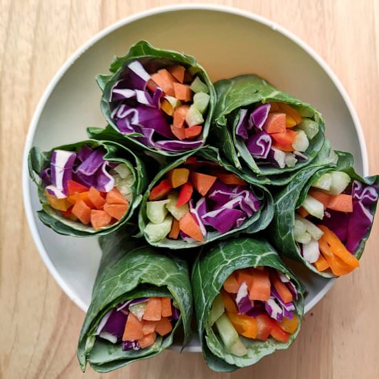 Veggie Roll- Ups with Peanut Sauce