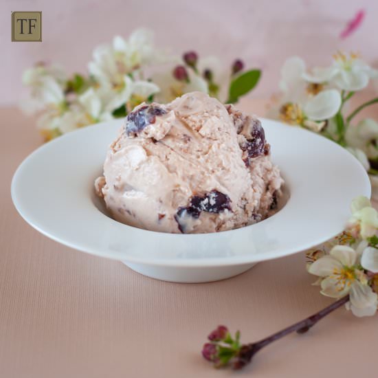 HOMEMADE CHERRY ICE CREAM