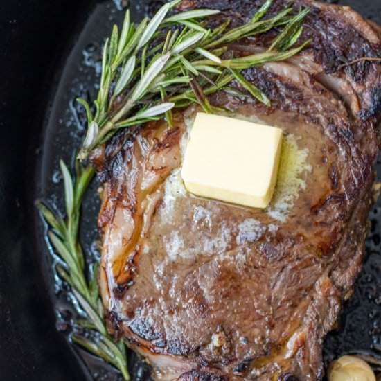Sous-vide ribeye steak