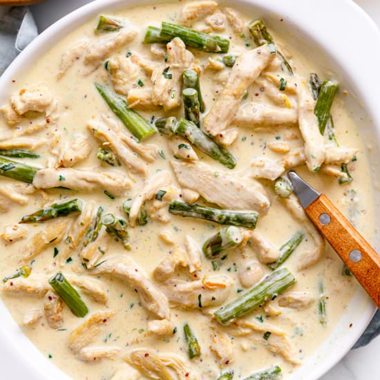 Creamy Chicken with Asparagus