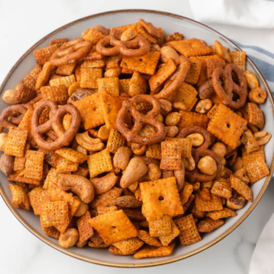 Air Fryer Buffalo Chex Mix