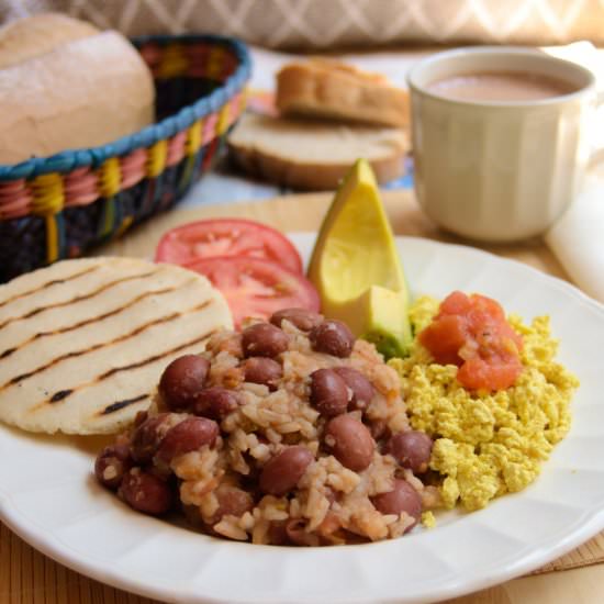 Vegan Colombian Breakfast Calentado