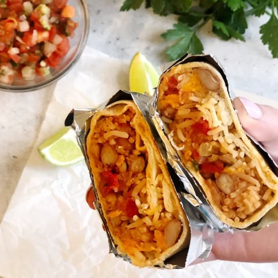 Rice and Bean Burrito