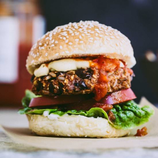 Black Bean Lentil Burger