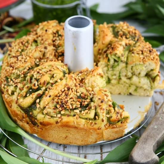Wild Garlic Pesto Swirled Rolls