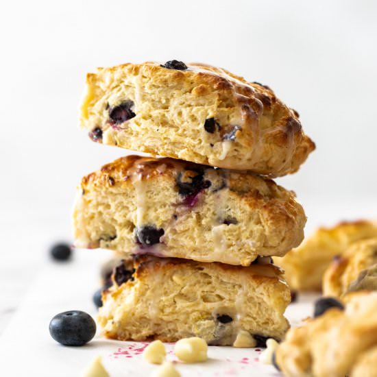 Blueberry White Chocolate Scones