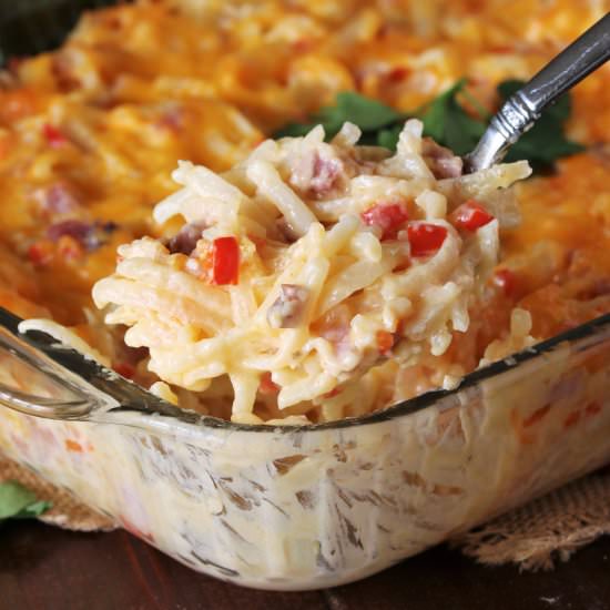 Ham & Cheese Hash Brown Casserole