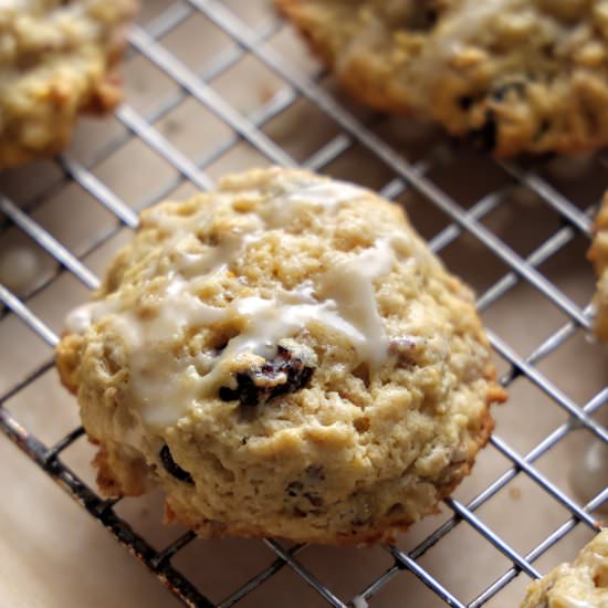 Granola Scones with Orange Glaze