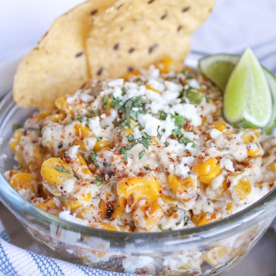 Charred Street Corn {Elote} Dip