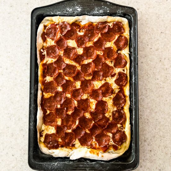 Homemade Pepperoni Pizza
