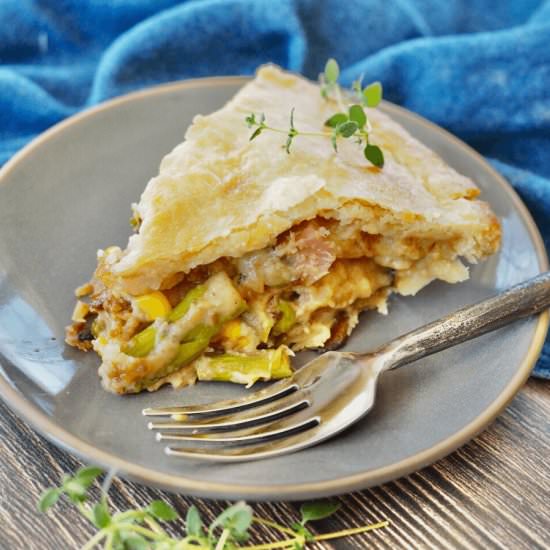 Easy Ham Pot Pie Recipe