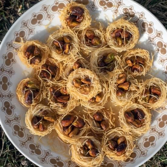 Bird Nest Baklava (Osh el Bulbul)