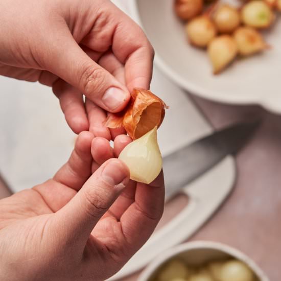 How to Blanch & Peel Pearl Onions