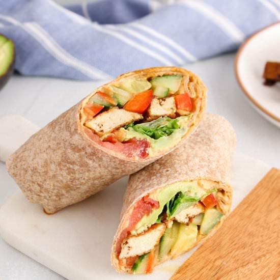 Easy Balsamic Tofu Wraps