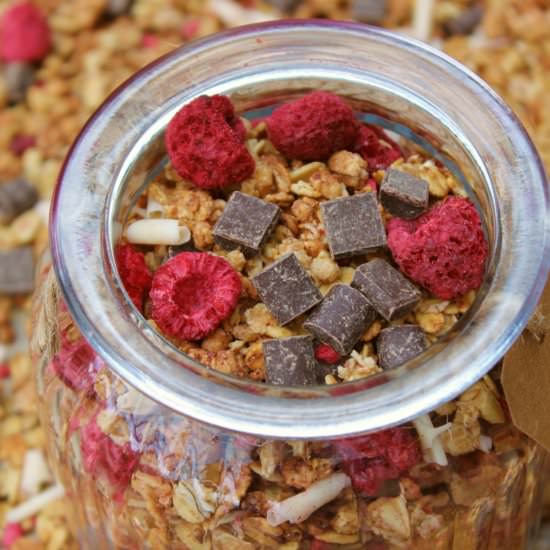 Chocolate Raspberry Granola