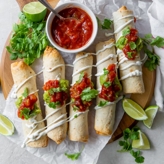 Baked Chicken Taquitos