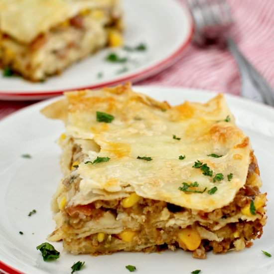Mexican Chicken Lasagna