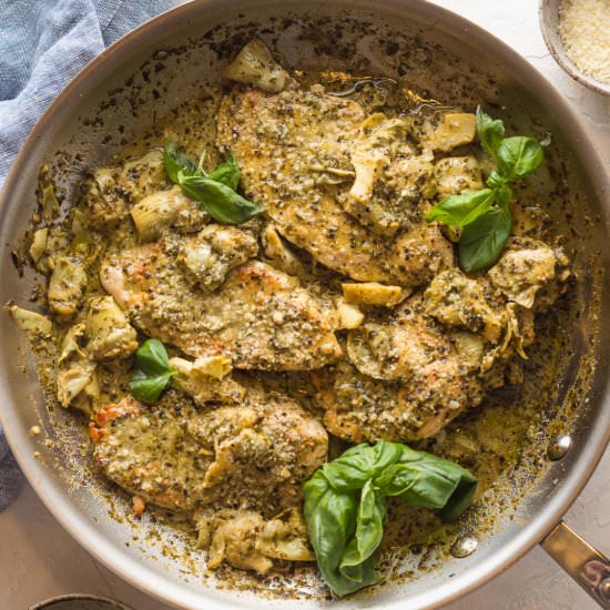 Pesto Artichoke Chicken