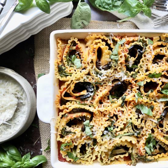 sautéed eggplant lasagna spirals