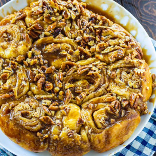 Bourbon Pecan Cinnamon Rolls