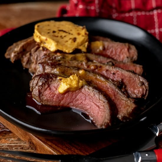 Steak with Chipotle Compound Butter