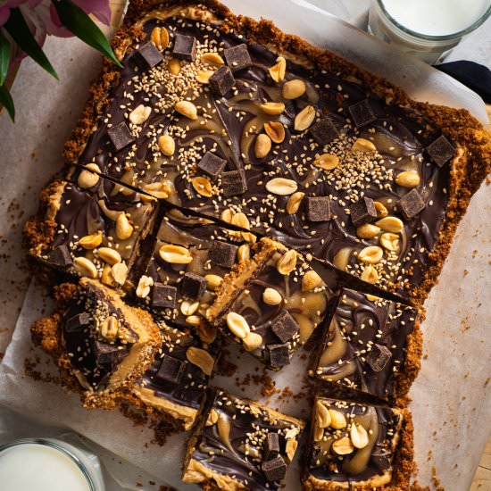 Peanut Butter Sesame Bars