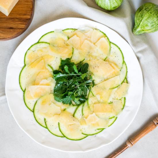 Zucchini & parmesan carpaccio