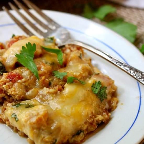 Low Carb Chicken Enchilada Skillet