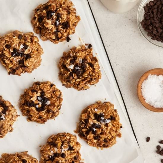 No Bake PB Oatmeal Cookies