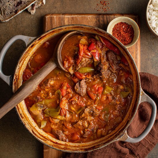 Turkish style braised beef