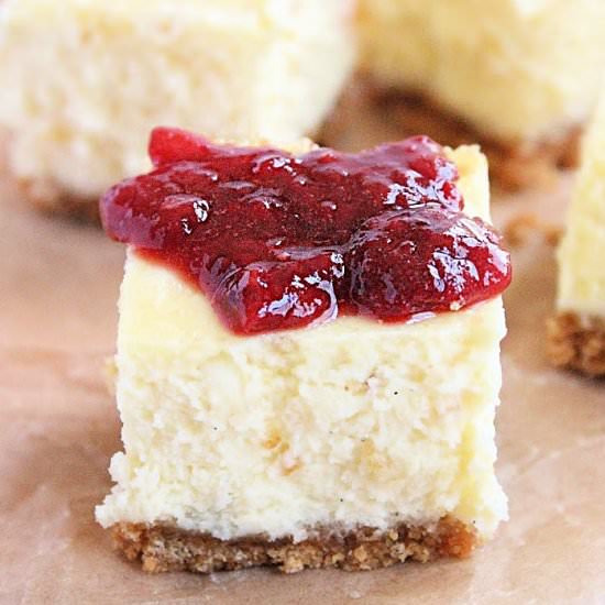 Vanilla Bean Cheesecake Bars