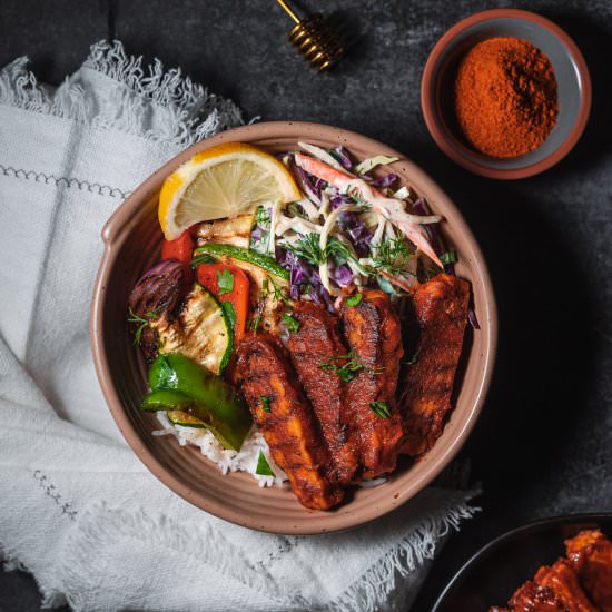 Vegan BBQ Tempeh