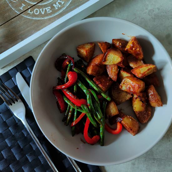 Almond Butter Roast Potatoes