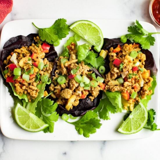 Quick Turkey Lettuce Wraps