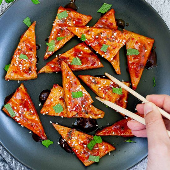 Crispy Baked Harissa Tofu