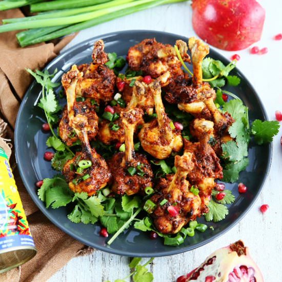 Harissa Honey Chicken Lollipops