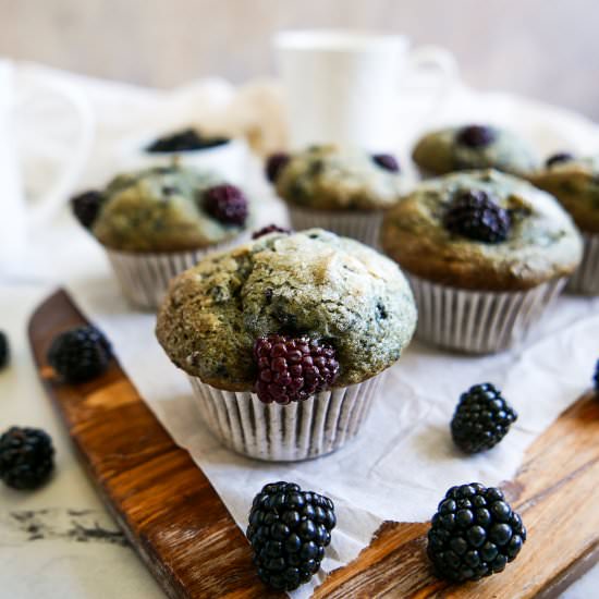 Easy Gluten Free Blackberry Muffins