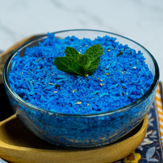 How To Make Blue Rice