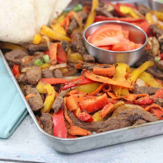 Sheet Pan Steak Fajitas